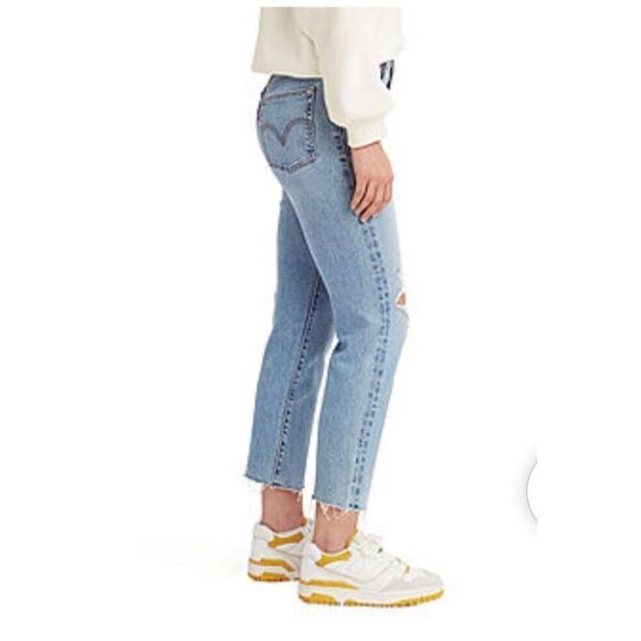 Levi's Wedgie Destructed Straight Jeans Size 32 - Picture 3 of 8